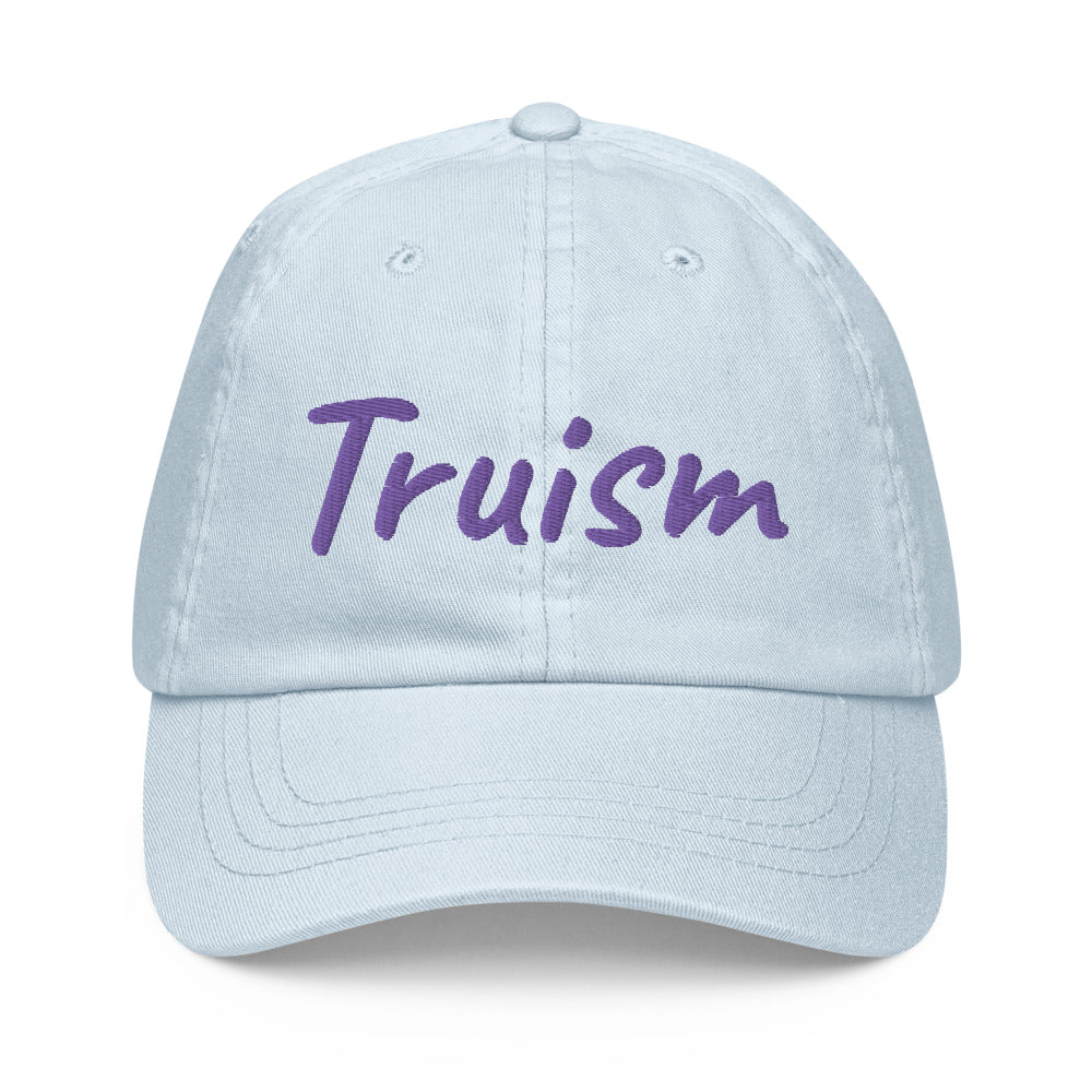 Truism In Amethyst Embroidery on Pastel Baseball Cap