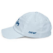 Win In Sapphire Embroidery on Pastel Baseball Cap