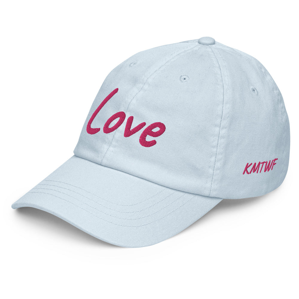 Love In Star Rose Quartz Embroidery on Pastel Baseball Cap