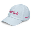 Gratitude In Star Rose Quartz Embroidery on Pastel Baseball Cap