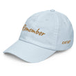 Remember In Celluloid Embroidery on Pastel Baseball Cap