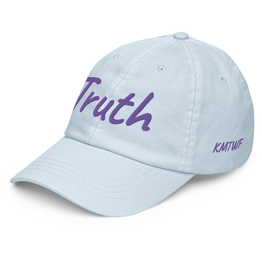 Truth In Amethyst Embroidery on Pastel Baseball Cap