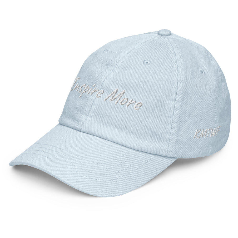 Inspire More In Diamond Embroidery on Pastel Baseball Cap