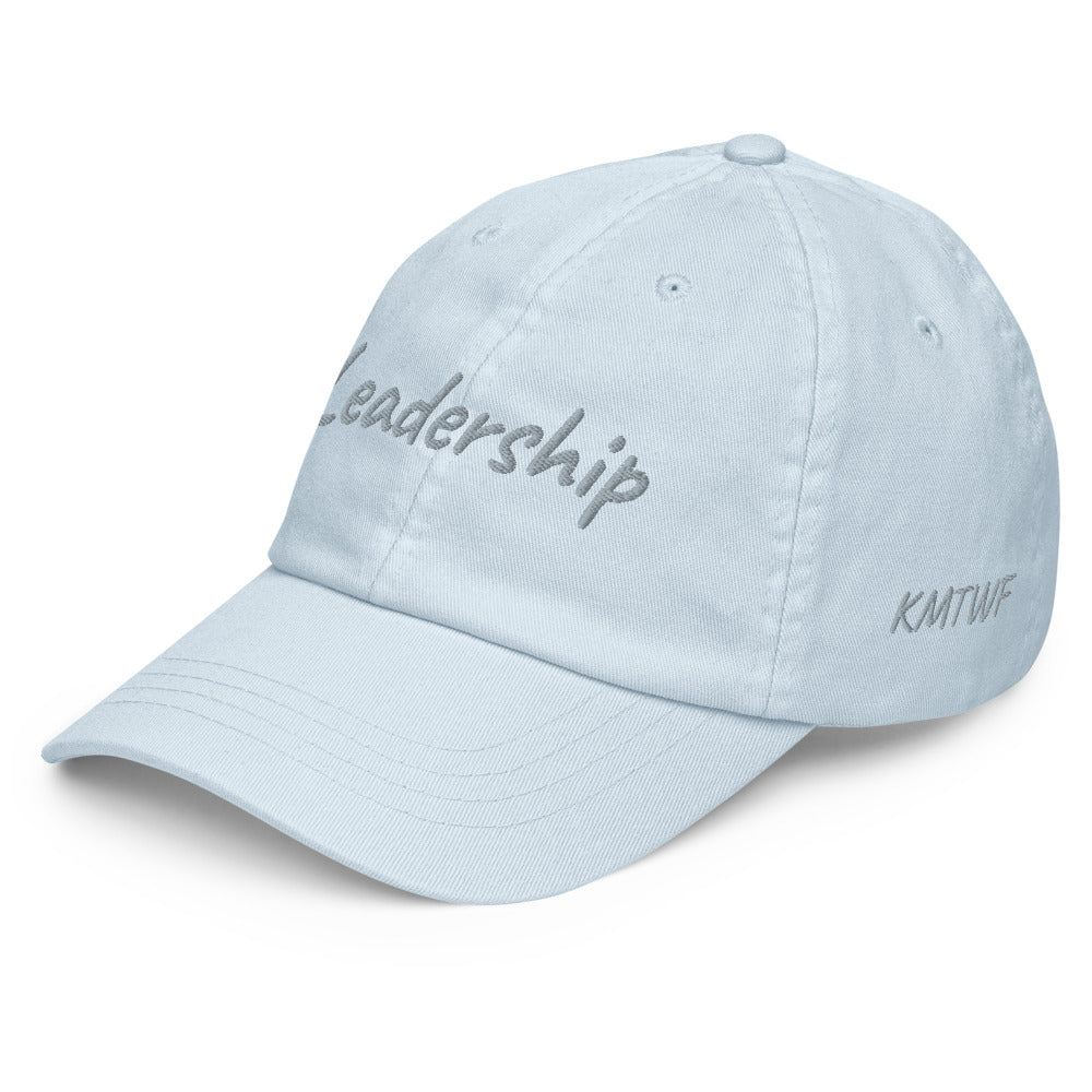 Leadership In Silver Embroidery on Pastel Baseball Cap