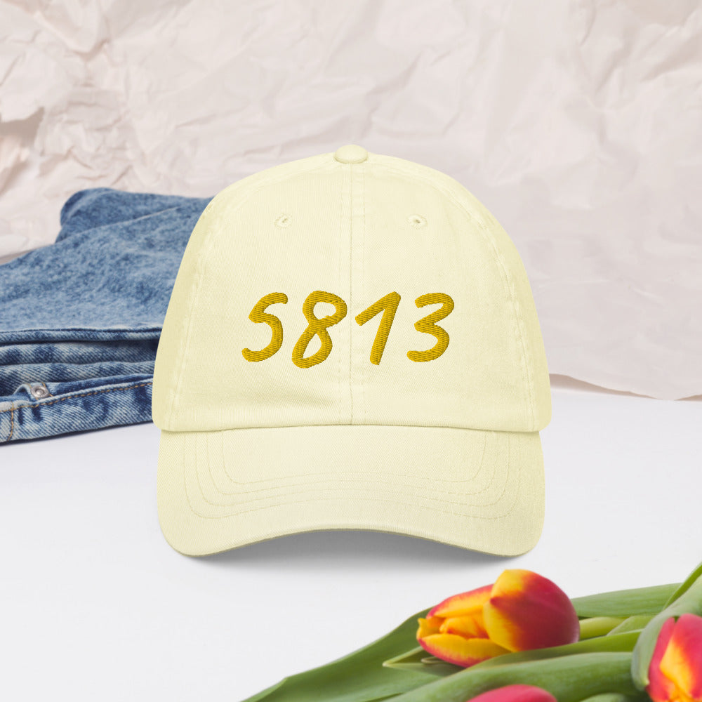 5813 In Gold Embroidery on Pastel Baseball Cap