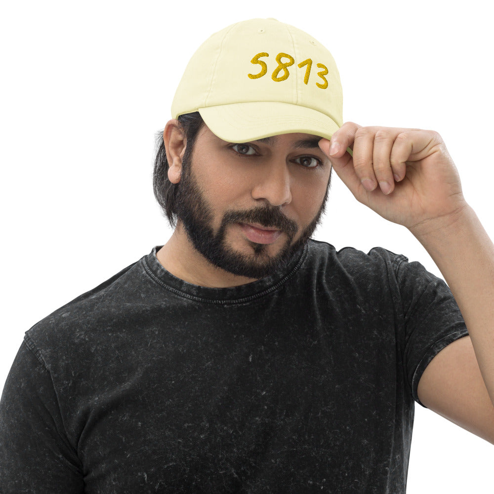 5813 In Gold Embroidery on Pastel Baseball Cap