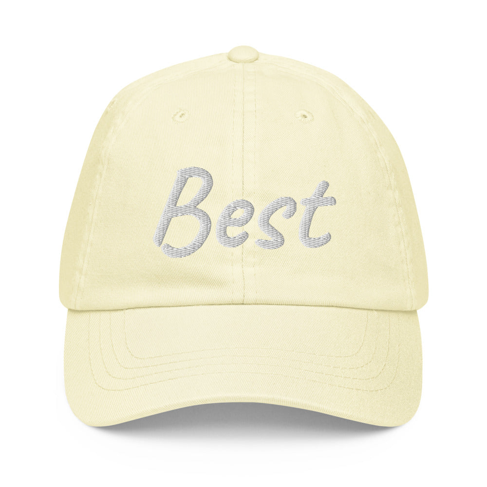 Best In Diamond Embroidery on Pastel Baseball Cap