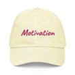 Motivation In Star Rose Quartz Embroidery on Pastel Baseball Cap