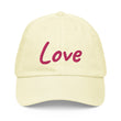 Love In Star Rose Quartz Embroidery on Pastel Baseball Cap