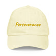 Perseverance In Gold Embroidery on Pastel Baseball Cap