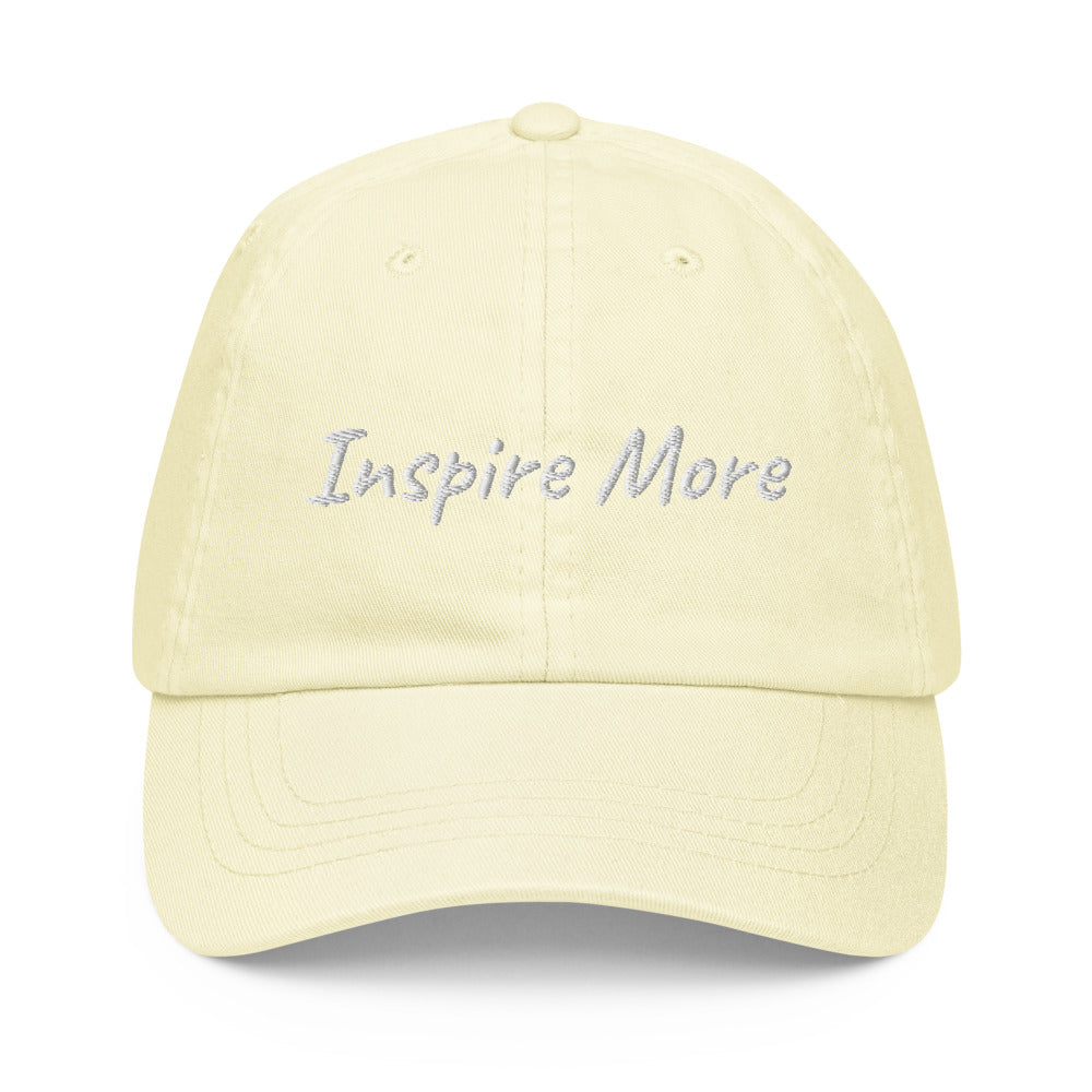 Inspire More In Diamond Embroidery on Pastel Baseball Cap