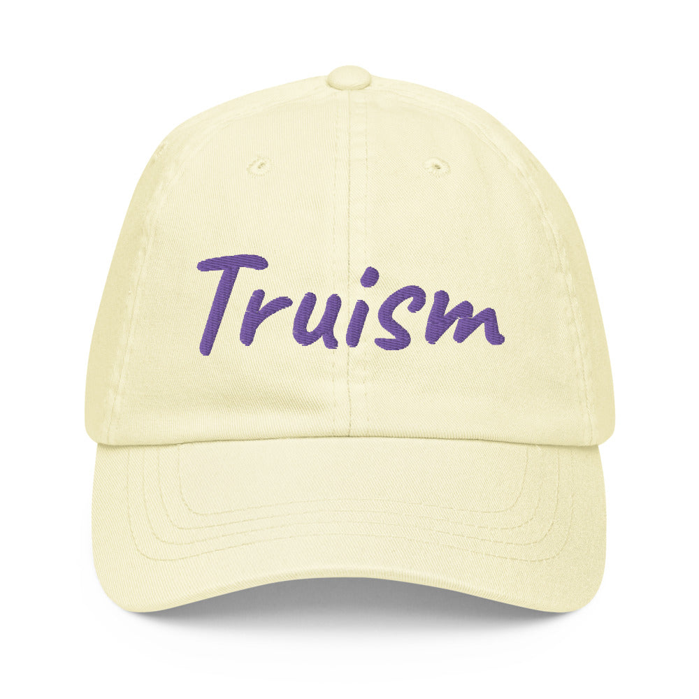 Truism In Amethyst Embroidery on Pastel Baseball Cap