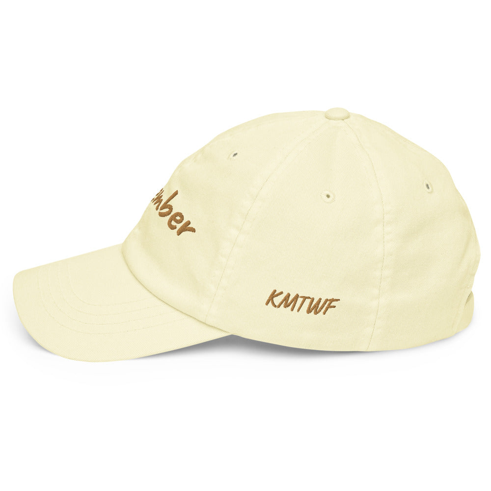 Remember In Celluloid Embroidery on Pastel Baseball Cap