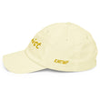 Optimist In Gold Embroidery on Pastel Baseball Cap