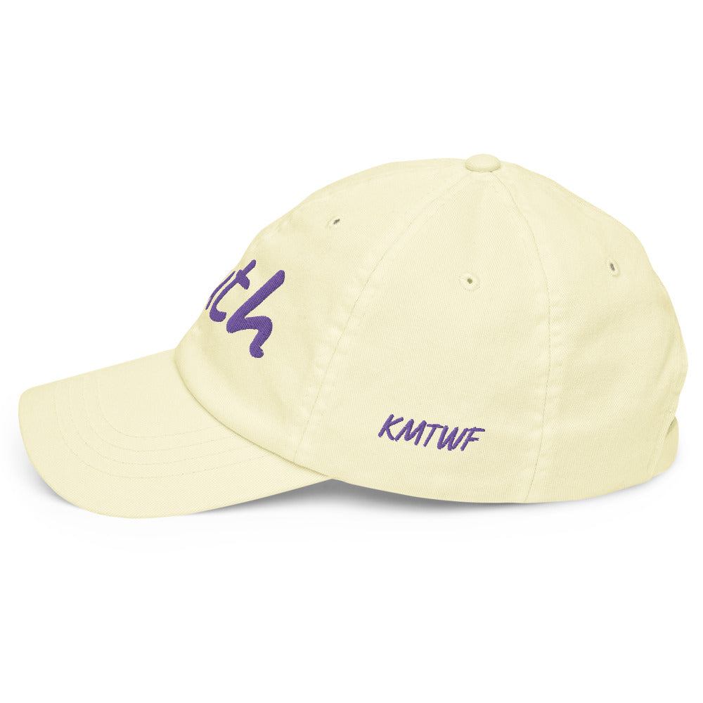 Truth In Amethyst Embroidery on Pastel Baseball Cap