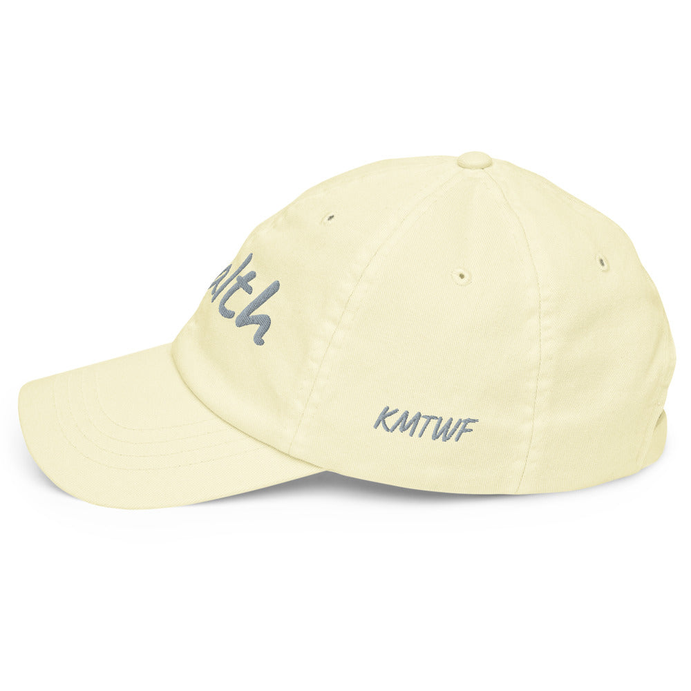 Wealth In Silver Embroidery on Pastel Baseball Cap