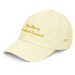 Keep Moving The World Forward In Gold Embroidery on Pastel Baseball Cap