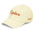 Explore In Amber Embroidery on Pastel Baseball Cap