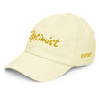 Optimist In Gold Embroidery on Pastel Baseball Cap