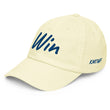 Win In Sapphire Embroidery on Pastel Baseball Cap