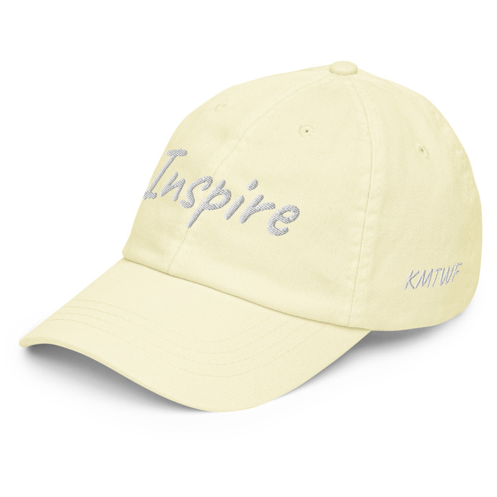 Inspire In Diamond Embroidery on Pastel Baseball Cap