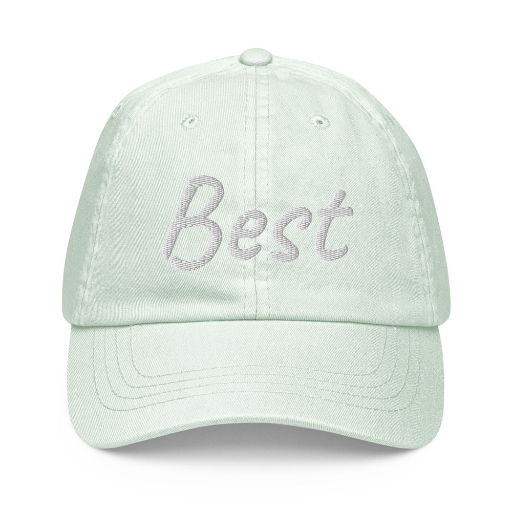 Best In Diamond Embroidery on Pastel Baseball Cap