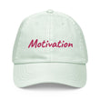 Motivation In Star Rose Quartz Embroidery on Pastel Baseball Cap