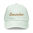 Remember In Celluloid Embroidery on Pastel Baseball Cap