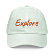 Explore In Amber Embroidery on Pastel Baseball Cap