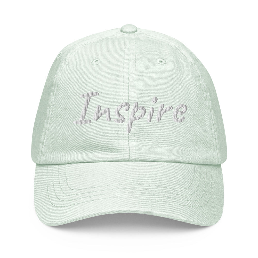 Inspire In Diamond Embroidery on Pastel Baseball Cap