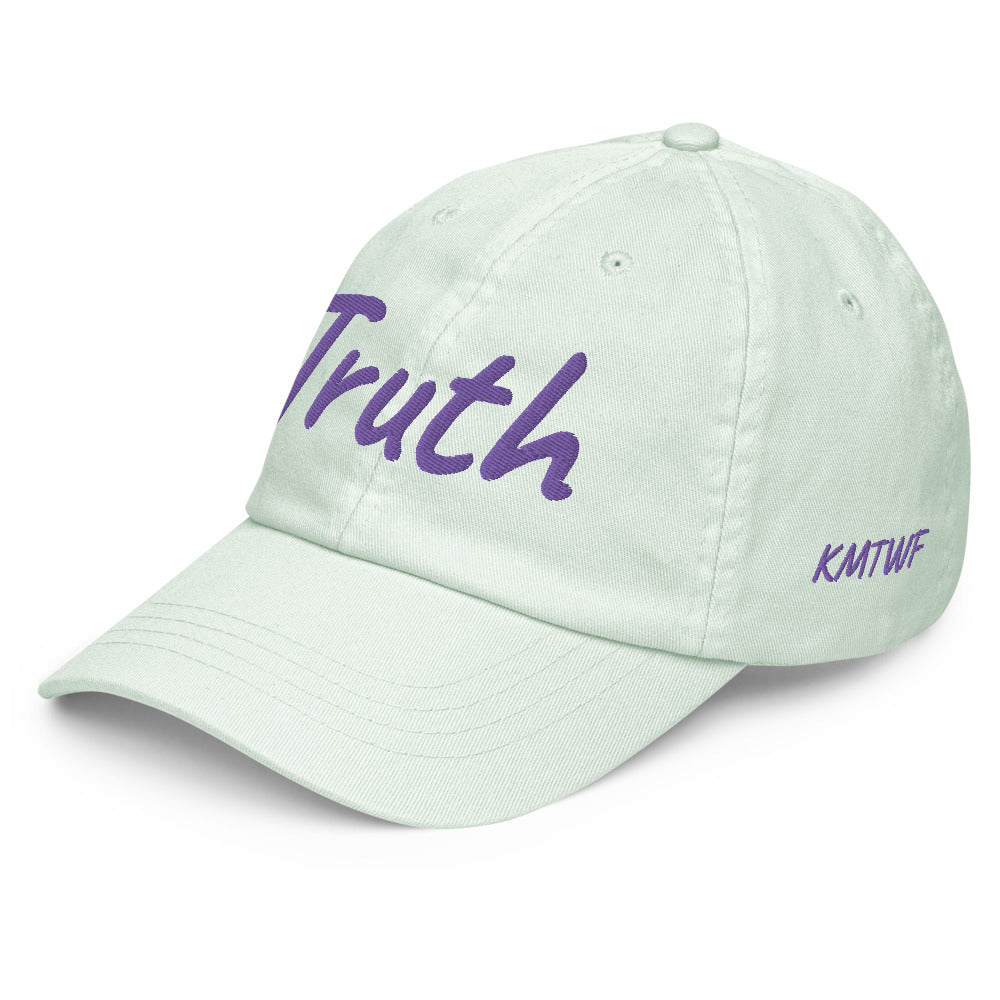 Truth In Amethyst Embroidery on Pastel Baseball Cap