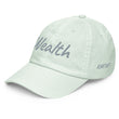 Wealth In Silver Embroidery on Pastel Baseball Cap