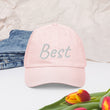 Best In Diamond Embroidery on Pastel Baseball Cap