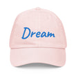 Dream In Sapphire Embroidery on Pastel Baseball Cap