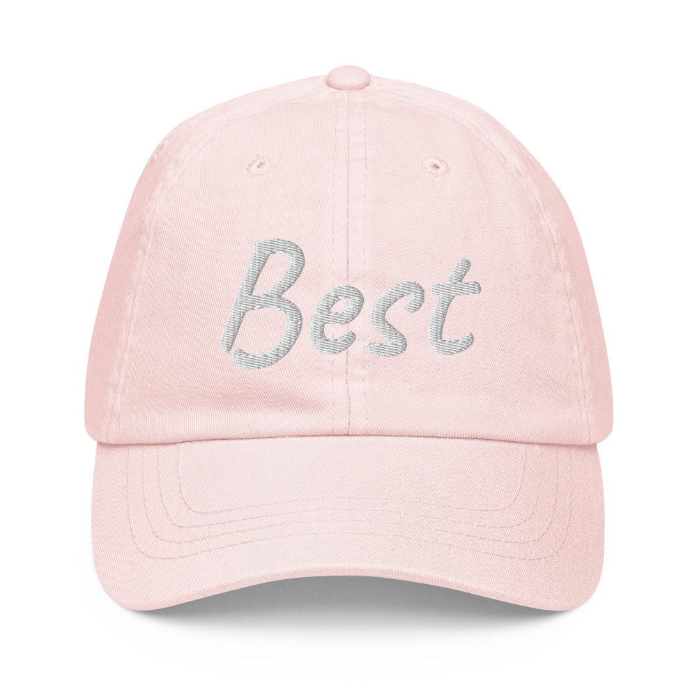 Best In Diamond Embroidery on Pastel Baseball Cap