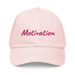 Motivation In Star Rose Quartz Embroidery on Pastel Baseball Cap