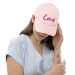 Love In Star Rose Quartz Embroidery on Pastel Baseball Cap