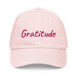 Gratitude In Star Rose Quartz Embroidery on Pastel Baseball Cap