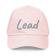 Lead In Silver Embroidery on Pastel Baseball Cap