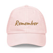 Remember In Celluloid Embroidery on Pastel Baseball Cap