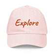 Explore In Amber Embroidery on Pastel Baseball Cap