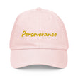 Perseverance In Gold Embroidery on Pastel Baseball Cap