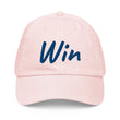 Win In Sapphire Embroidery on Pastel Baseball Cap