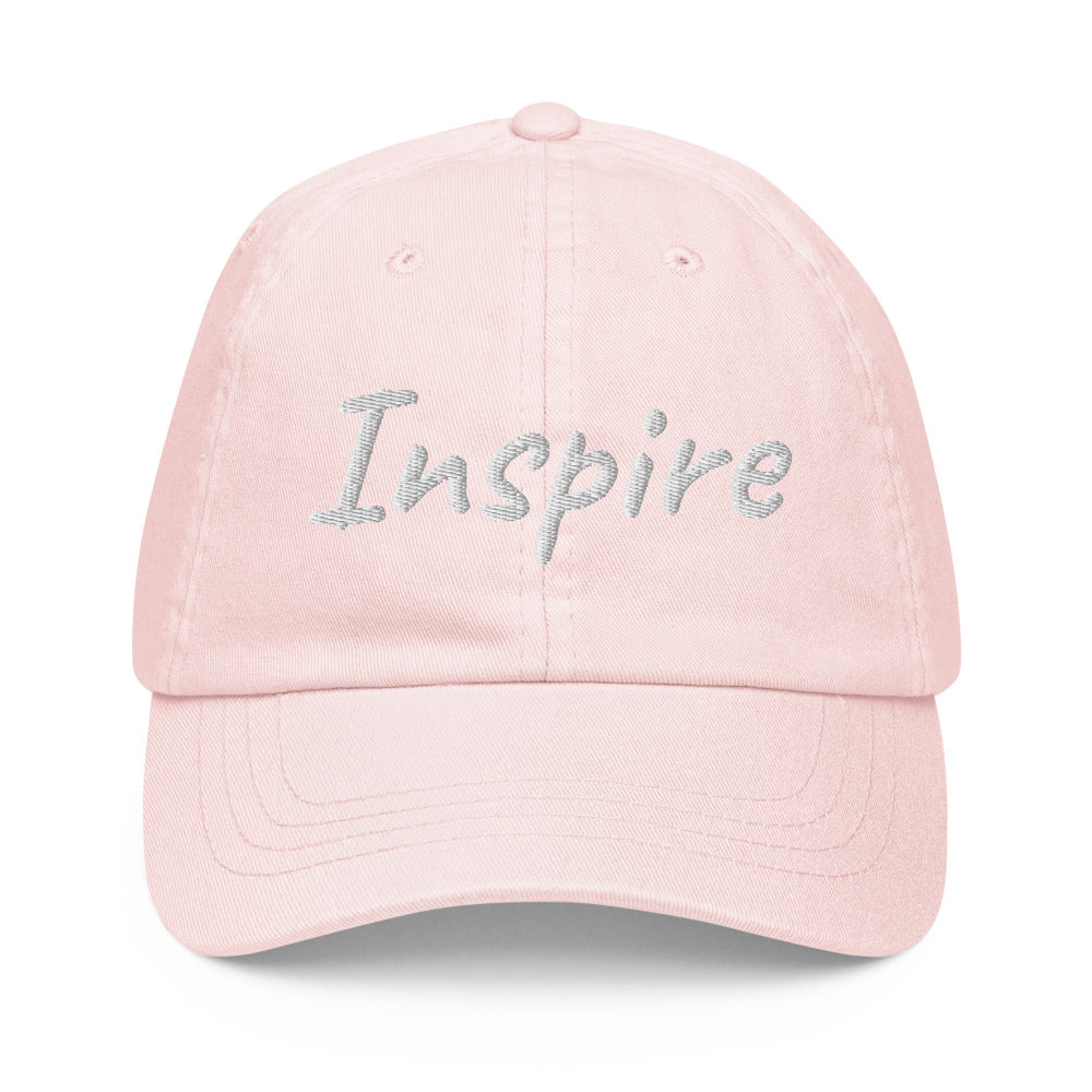 Inspire In Diamond Embroidery on Pastel Baseball Cap