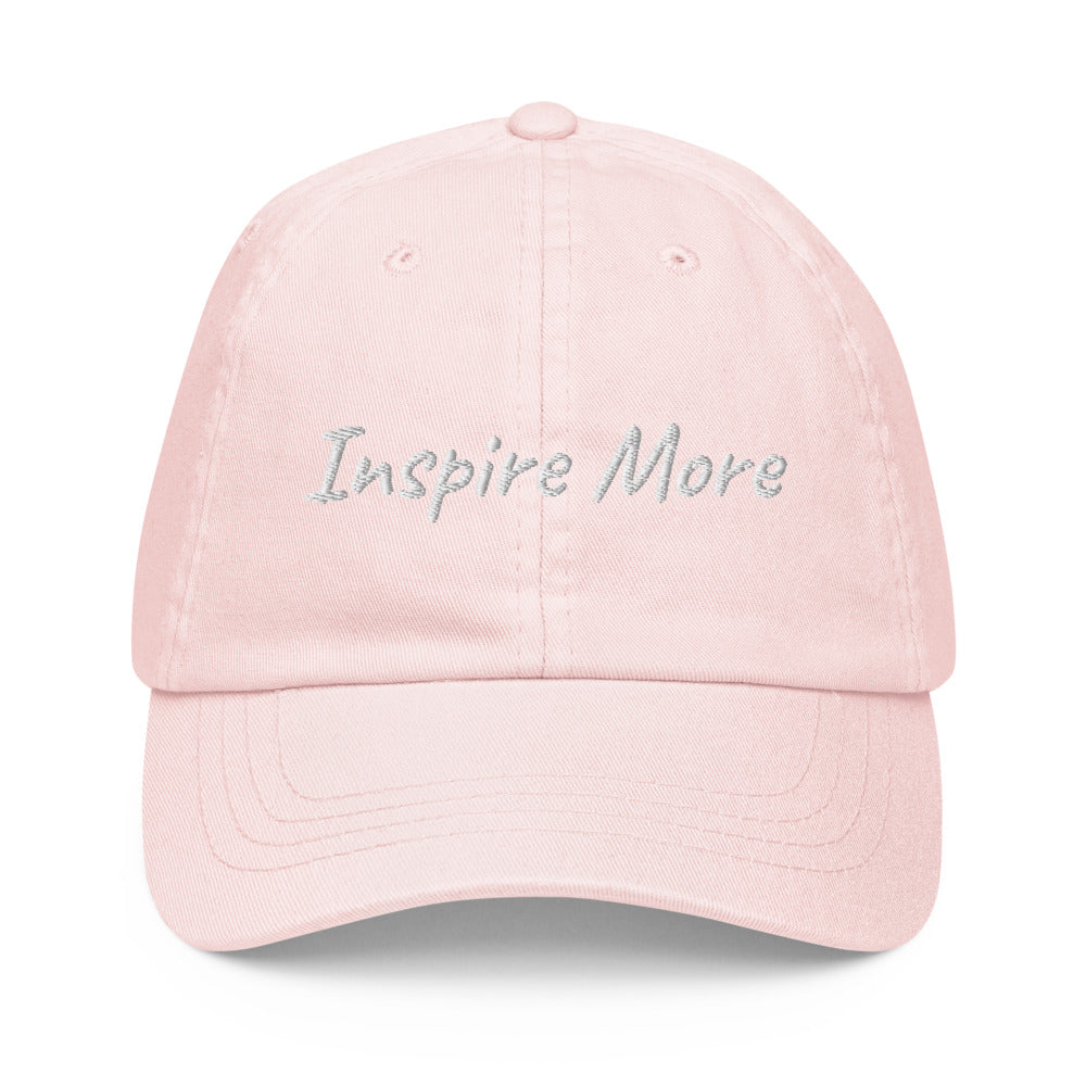 Inspire More In Diamond Embroidery on Pastel Baseball Cap