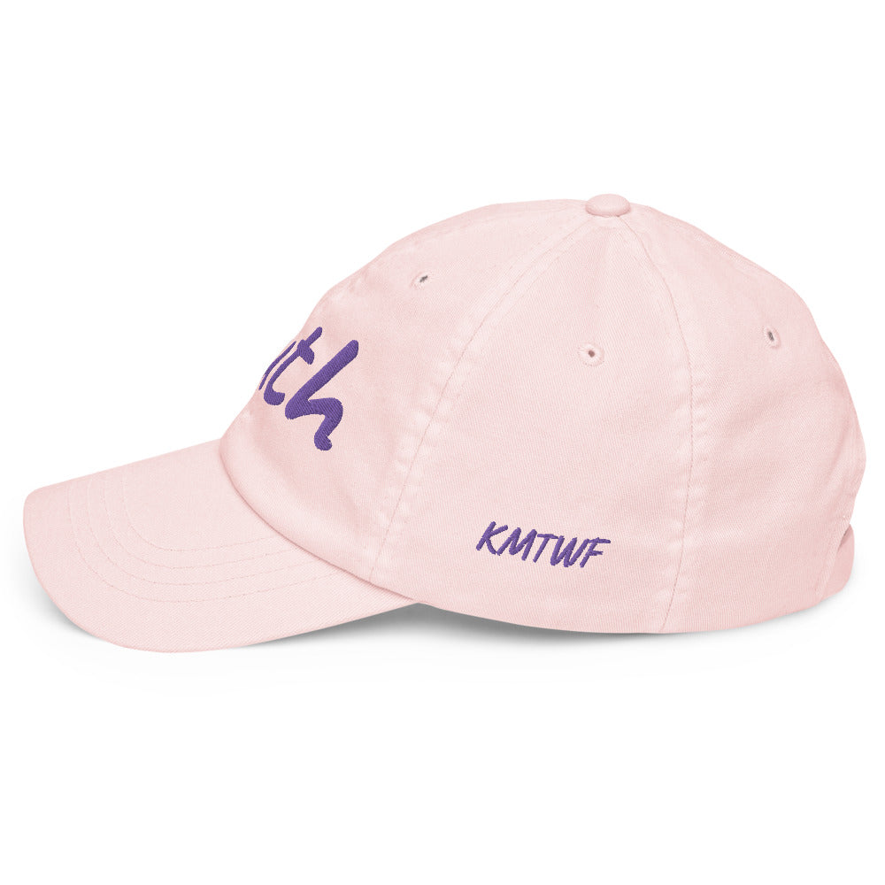 Truth In Amethyst Embroidery on Pastel Baseball Cap