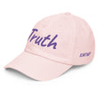 Truth In Amethyst Embroidery on Pastel Baseball Cap