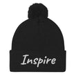 Inspire In Diamond Embroidery on Pom Pom Beanie