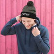 KMTWF In Pearl Embroidery on Pom Pom Beanie