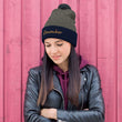 Remember In Celluloid Embroidery on Pom Pom Beanie